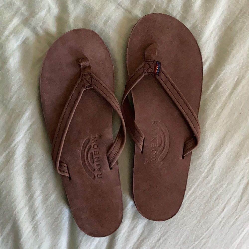 Rainbow sandals brown leather NEW